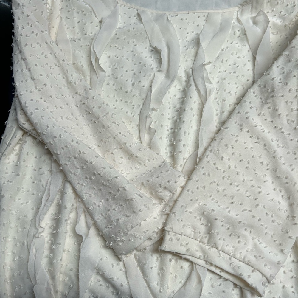 Elegant Cream Textured Blouse